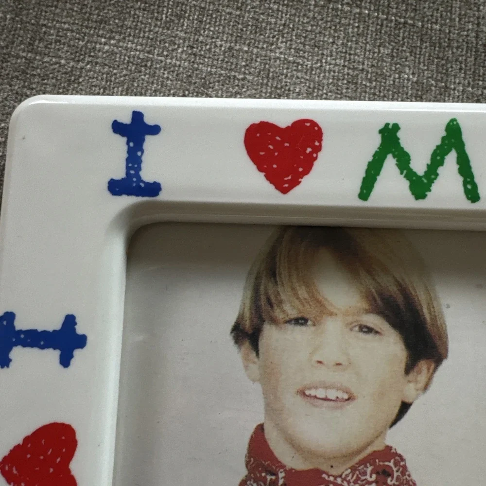 Vintage‎ I Love My Mommy Plastic Picture Crayon Style Photo 3.5 x 5.25